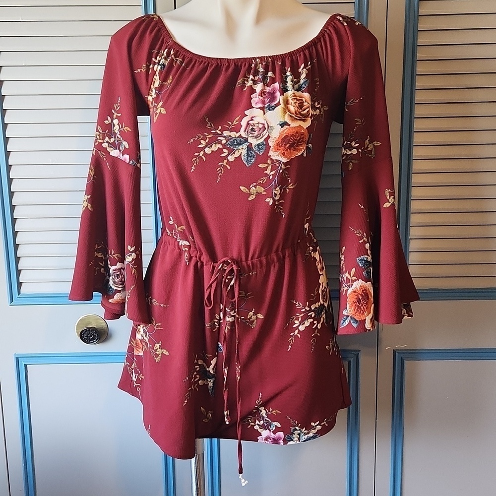 Haute Rogue Red Floral Romper